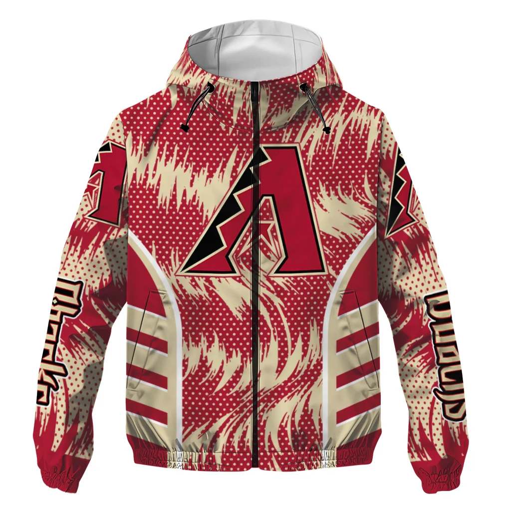 Arizona Diamondbacks Dynamic Heat Wave Red Windbreaker Jacket