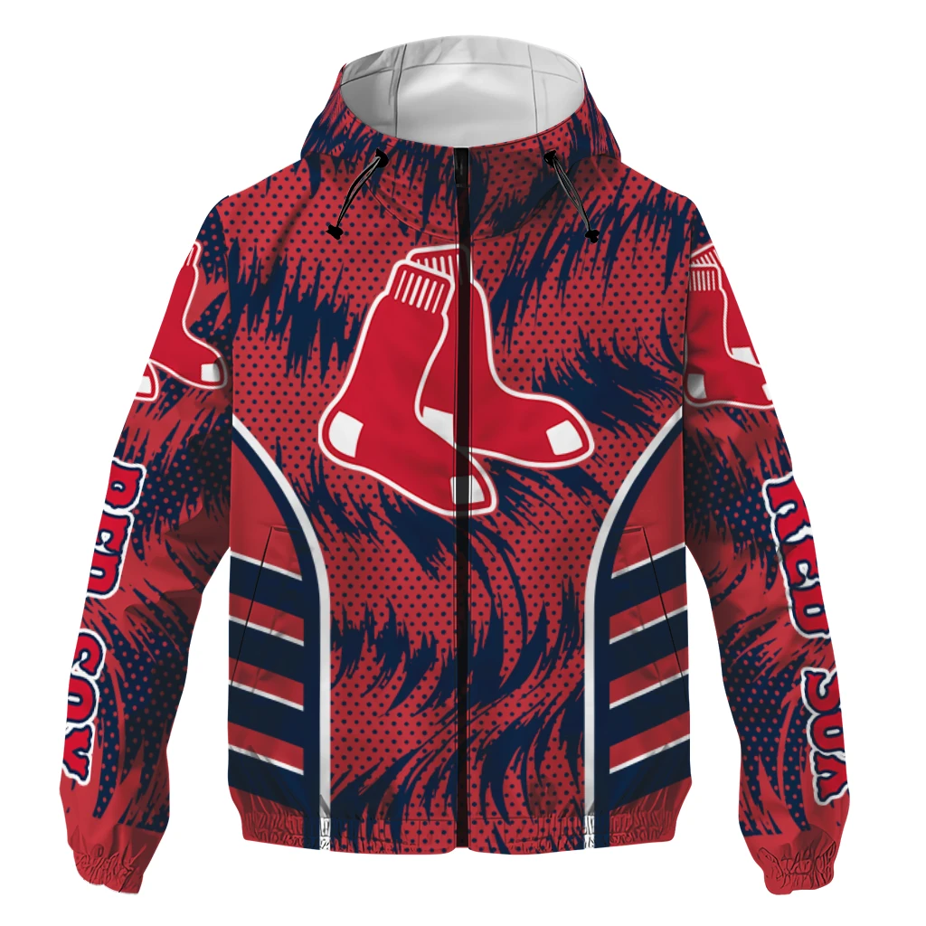 Boston Red Sox Dynamic Heat Wave Red Windbreaker Jacket