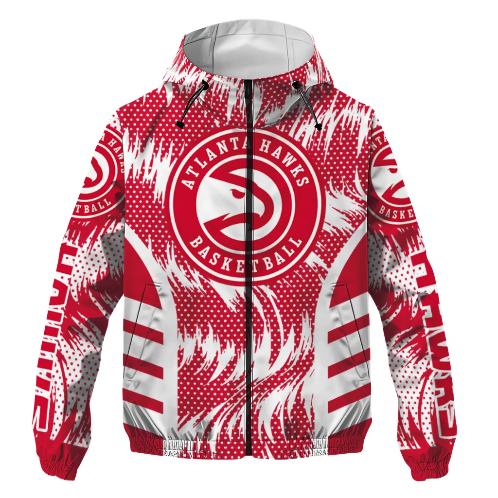 Atlanta Hawks Dynamic Heat Wave Red Windbreaker Jacket
