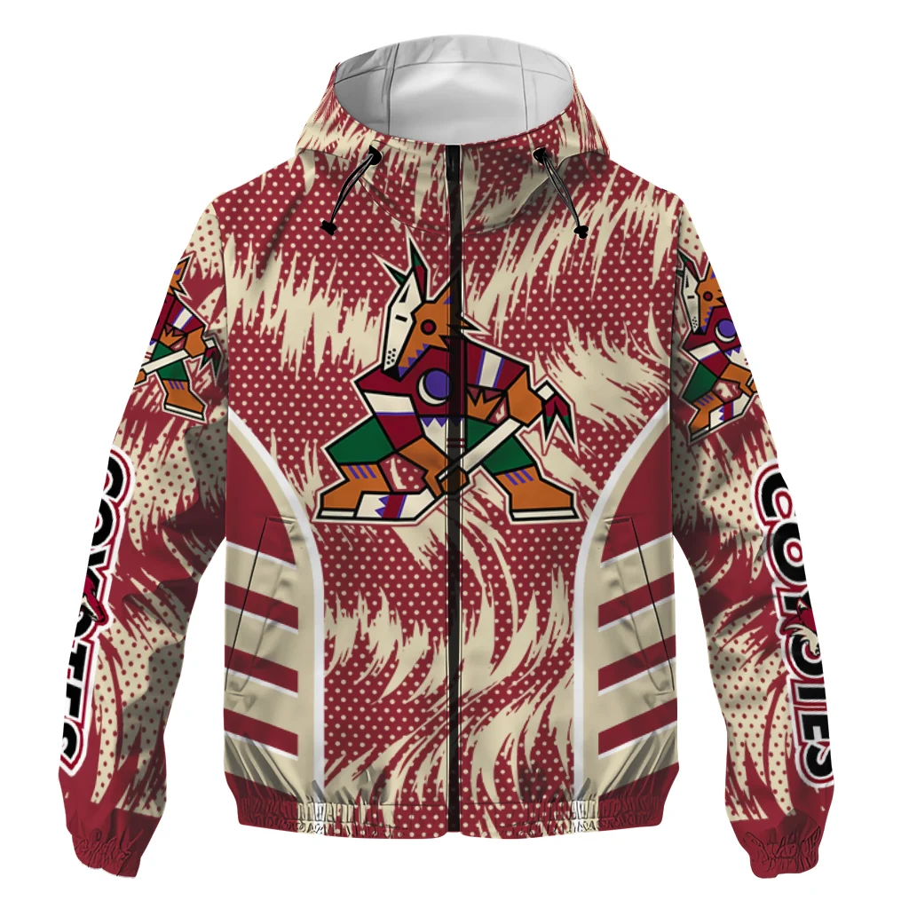 Arizona Coyotes Dynamic Heat Wave Red Windbreaker Jacket