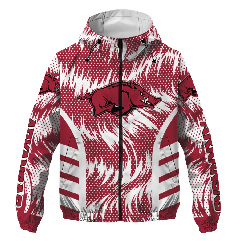 Arkansas Razorbacks Dynamic Heat Wave Red Windbreaker Jacket