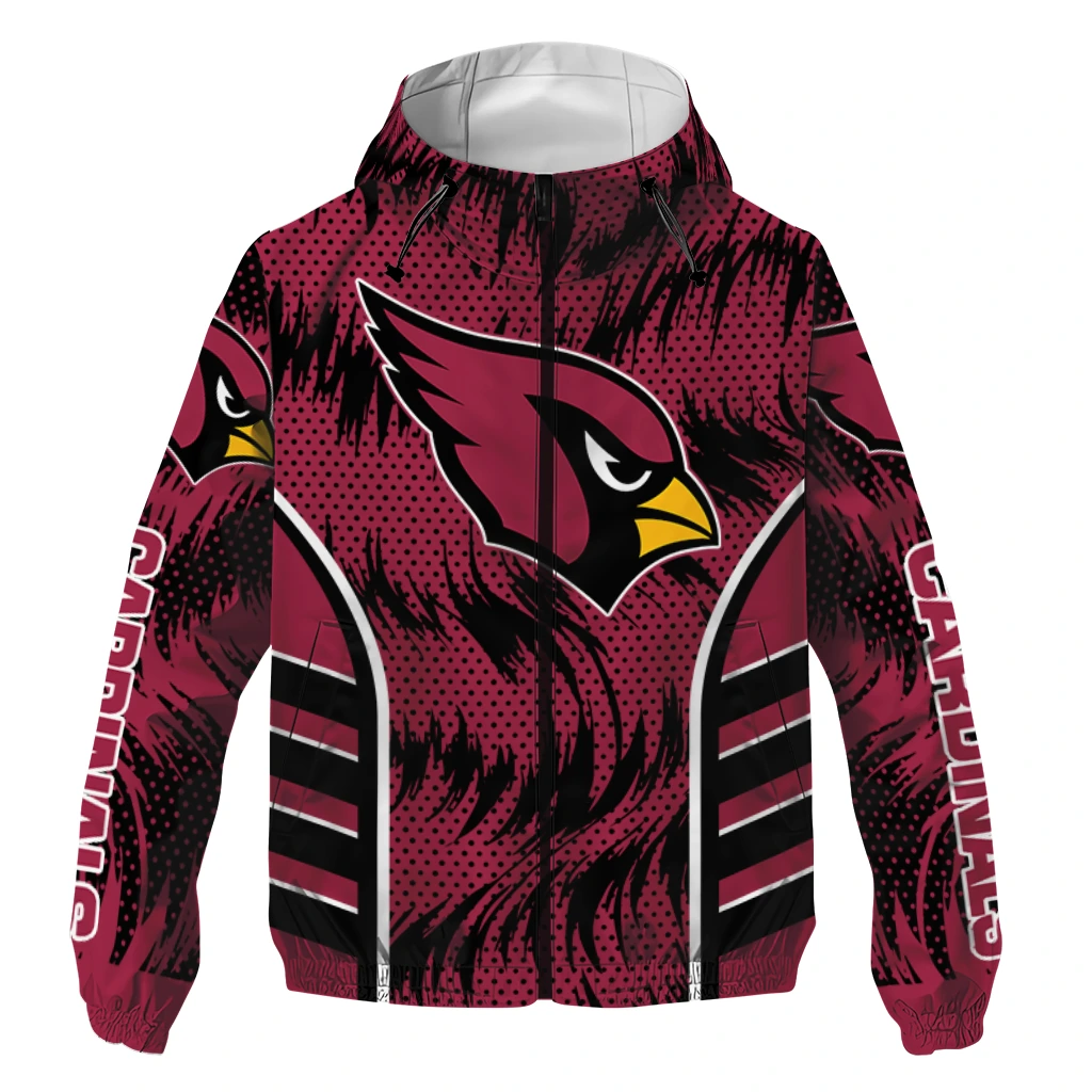 Arizona Cardinals Dynamic Heat Wave Red Windbreaker Jacket