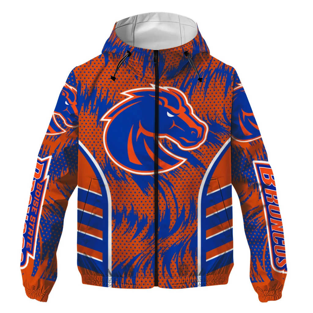 Boise State Broncos Dynamic Heat Wave Orange Windbreaker Jacket