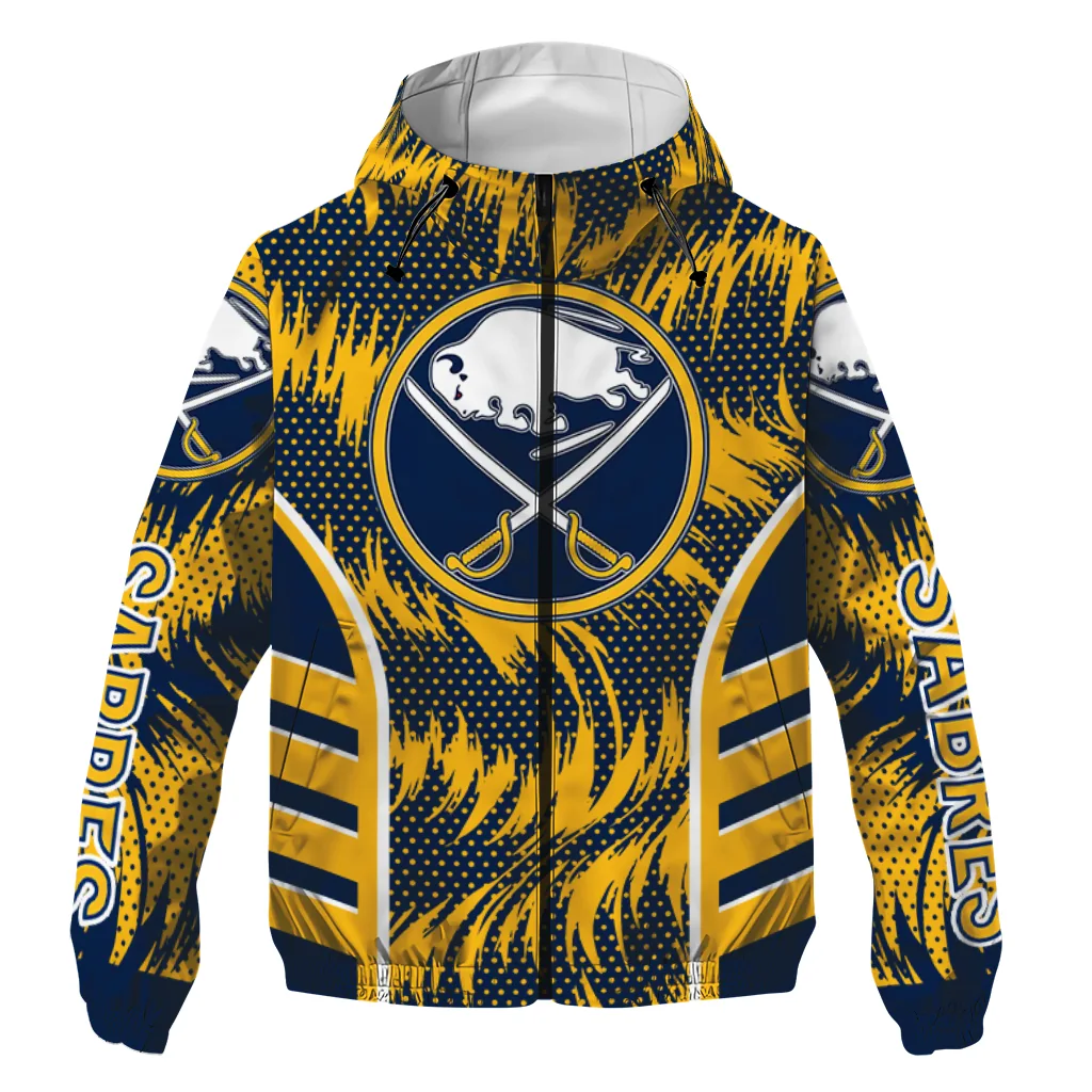 Buffalo Sabres Dynamic Heat Wave Navy Blue Windbreaker Jacket