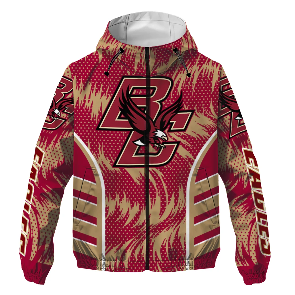 Boston College Eagles Dynamic Heat Wave Maroon Windbreaker Jacket