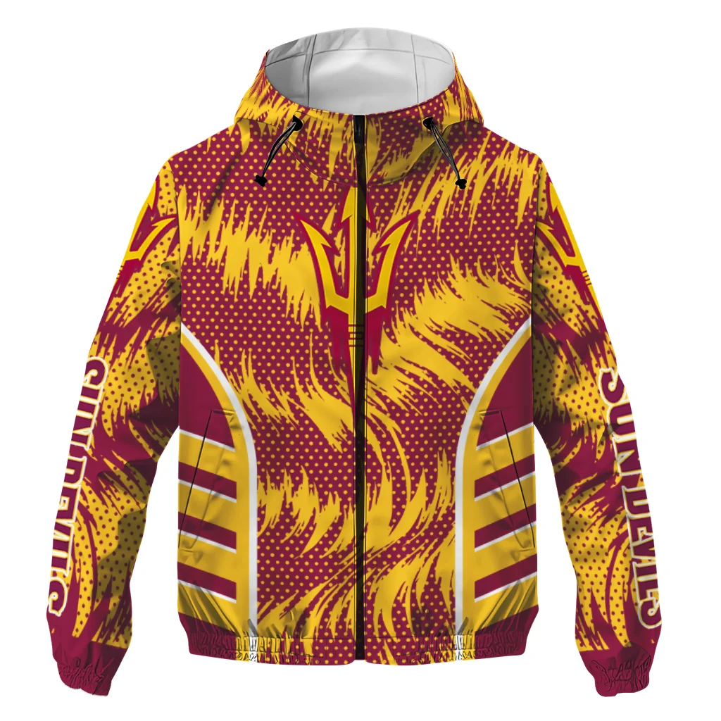 Arizona State Sun Devils Dynamic Heat Wave Maroon Windbreaker Jacket