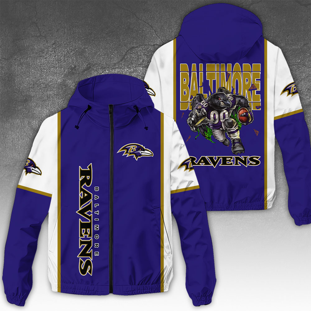 Baltimore Ravens 3D Windbreaker Jacket