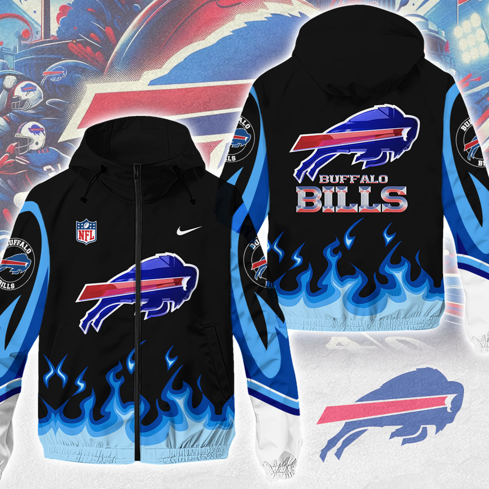 Buffalo Bills 3D Windbreaker Jacket