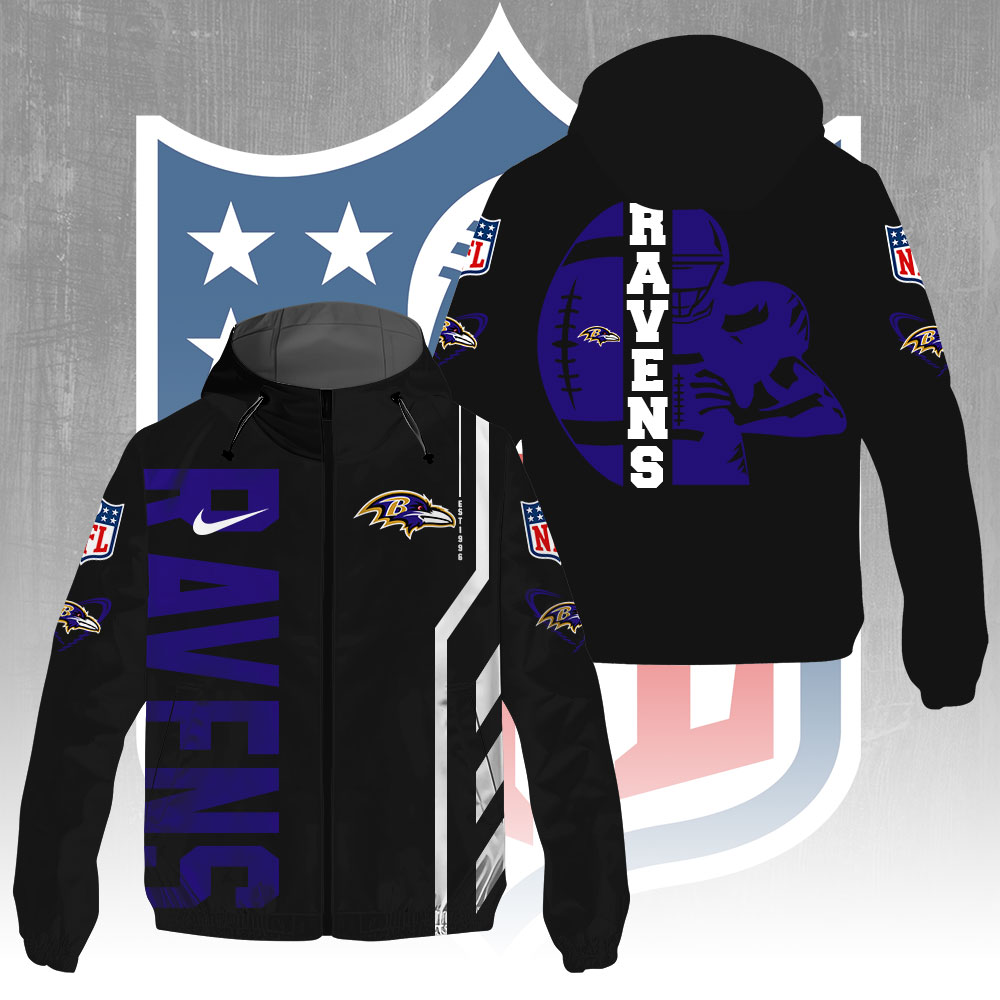 Baltimore Ravens 3D Windbreaker Jacket