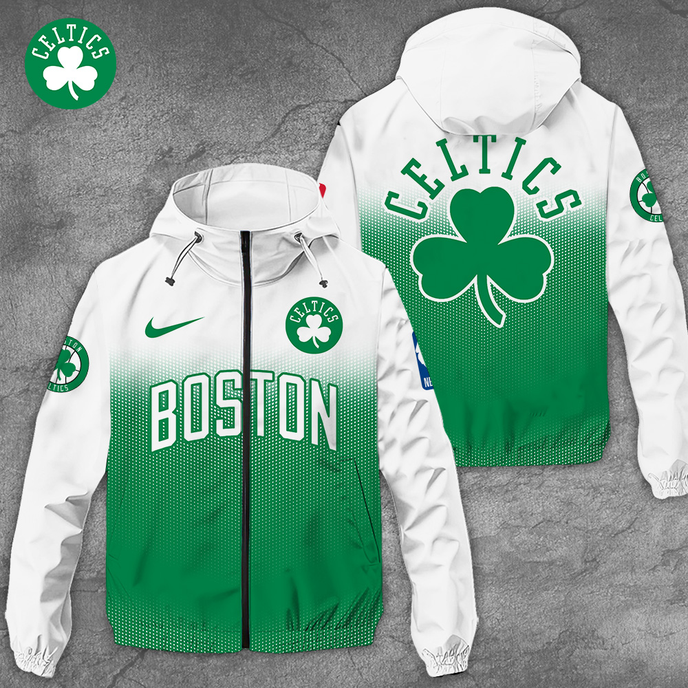 Boston Celtics 3D Windbreaker Jacket