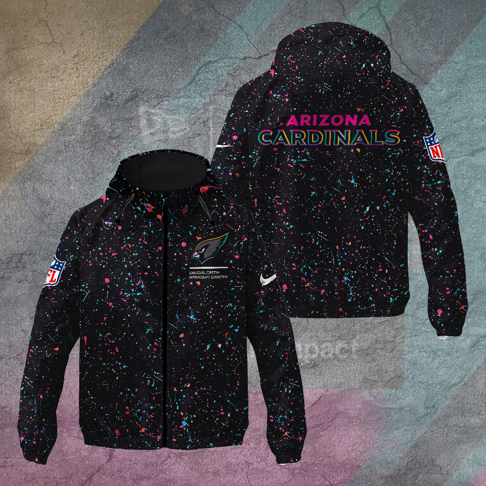 Arizona Cardinals Crucial Catch 2025 3D Windbreaker Jacket