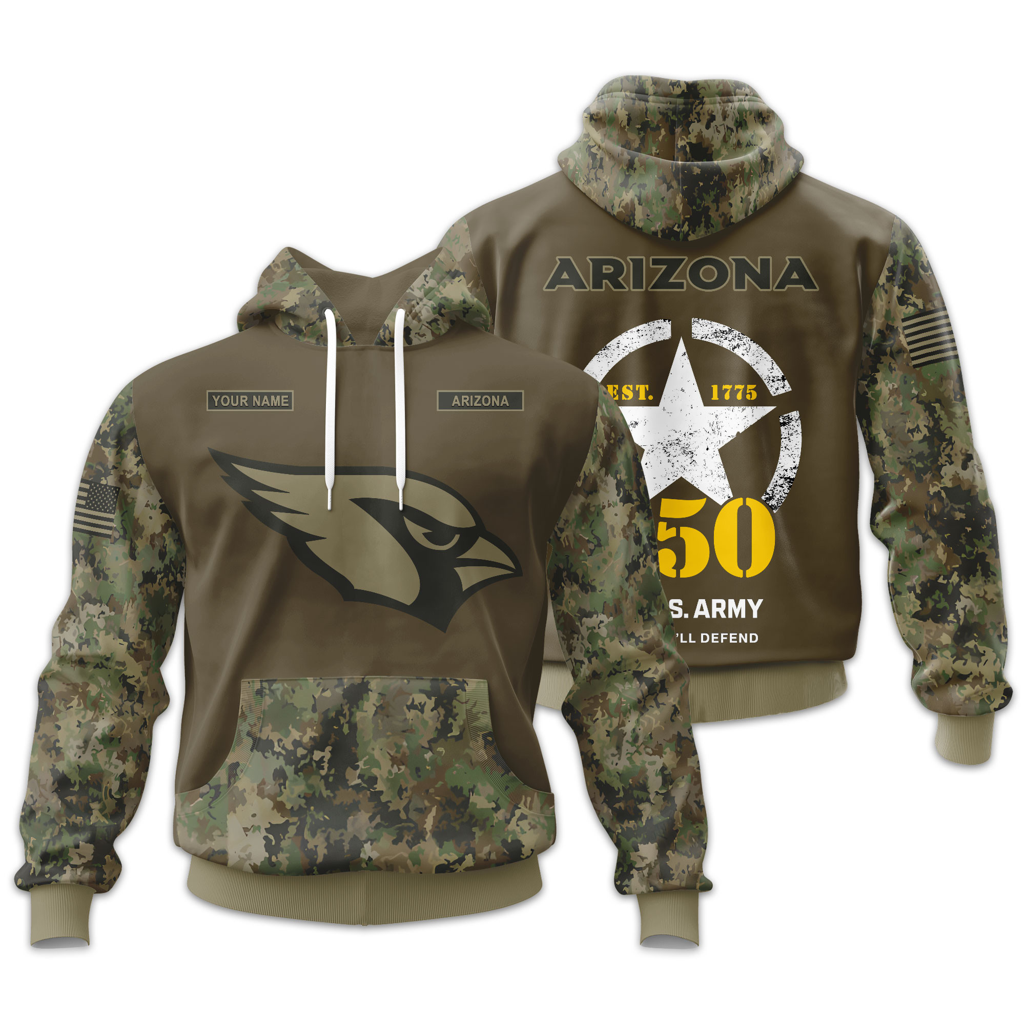 Arizona Cardinals 250Th Birthday Hoodie