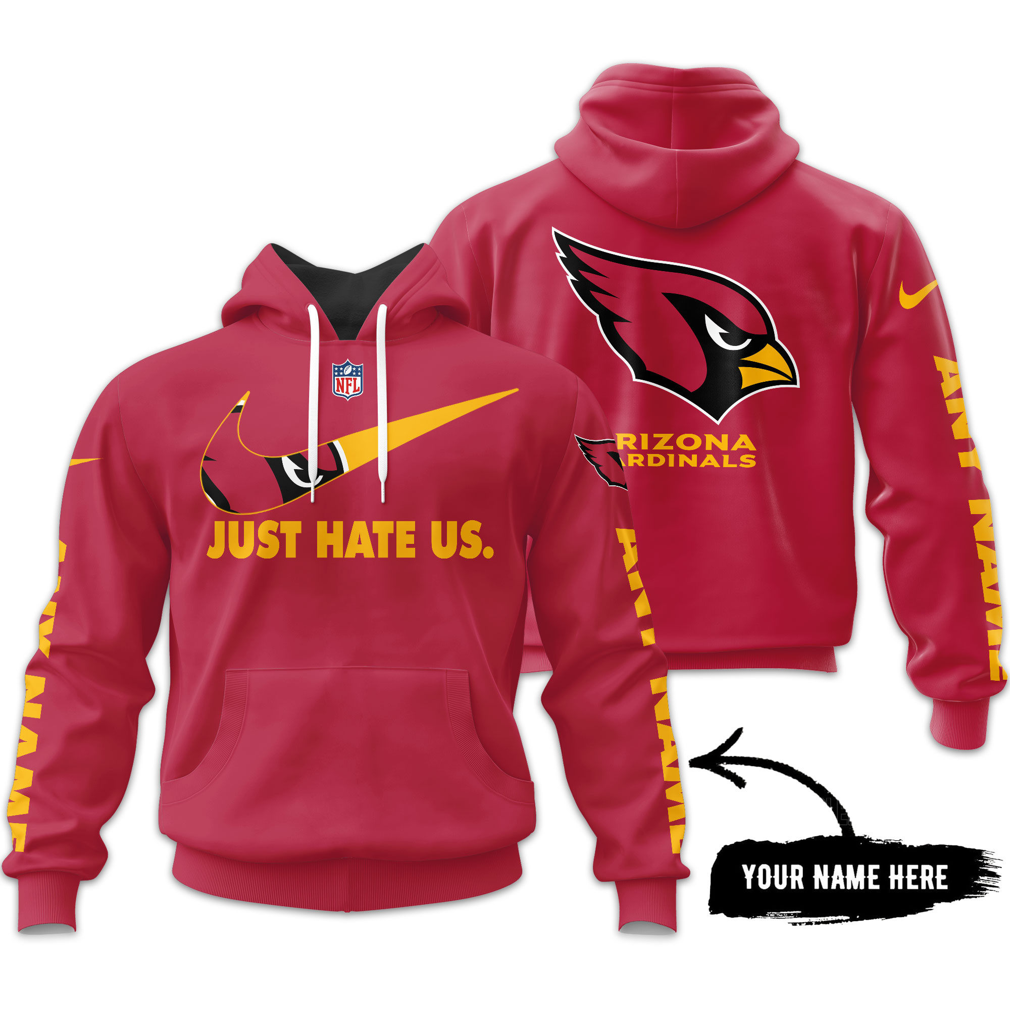Arizona Cardinals Just Hate Us Hoodie