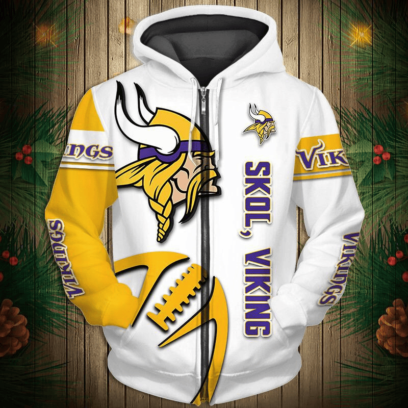 Minnesota Vikings 2024 New 3D Graphic Hoodie