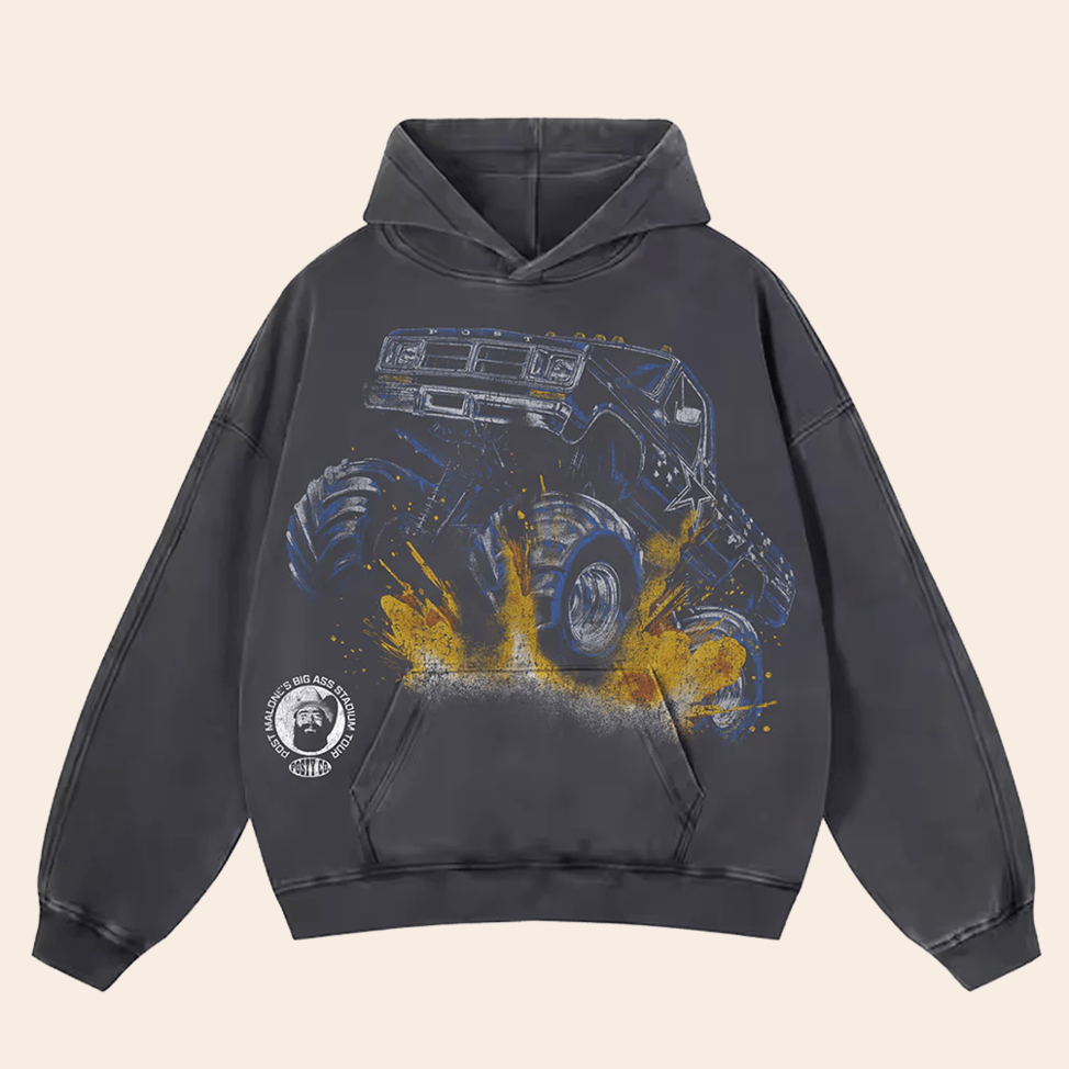 2025 Post Malone X Dallas Cowboys Monster Truck Hoodie For Men