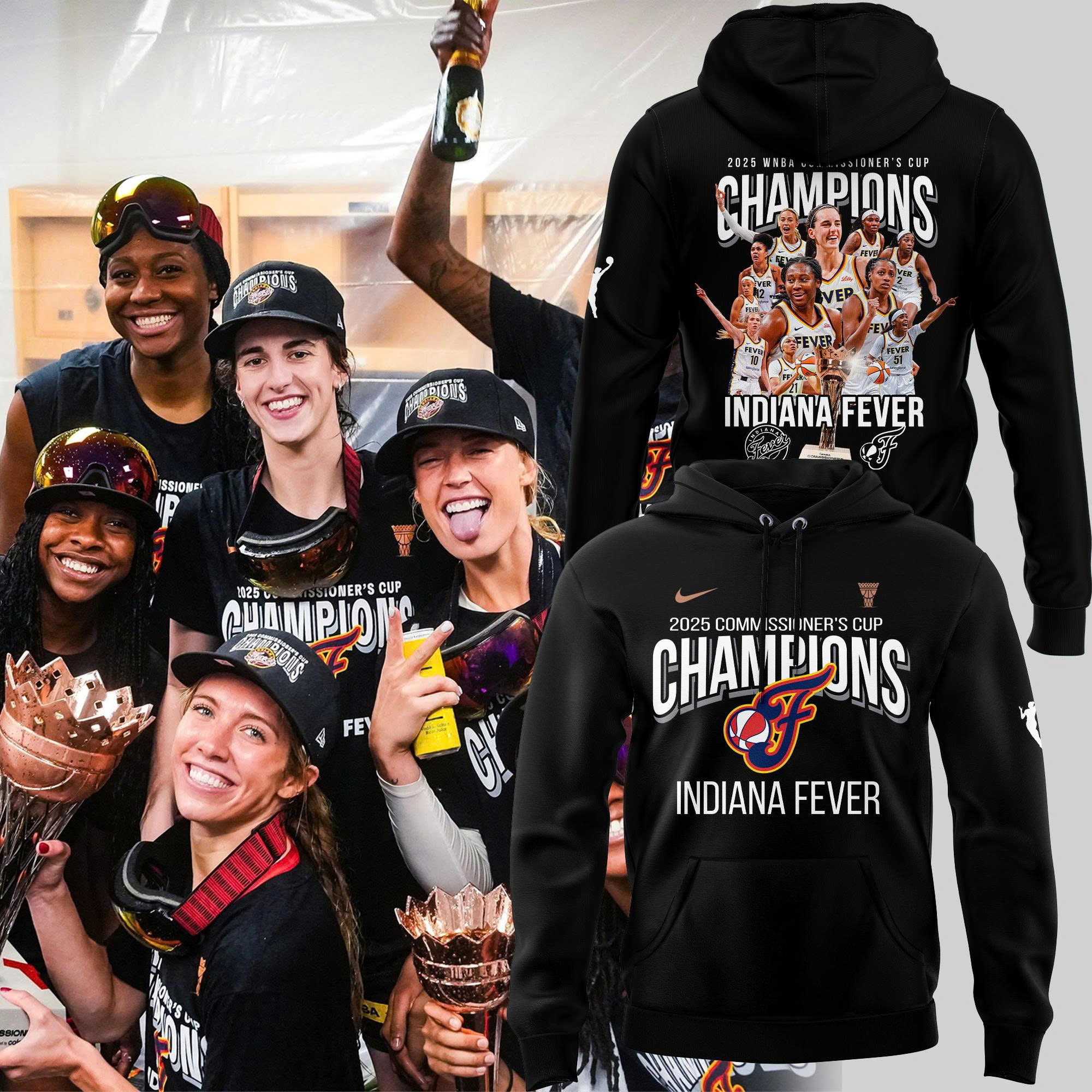 2025 WNBA Commissioners Cup Champions Hoodie Gifts For The Basketball Enthusiast