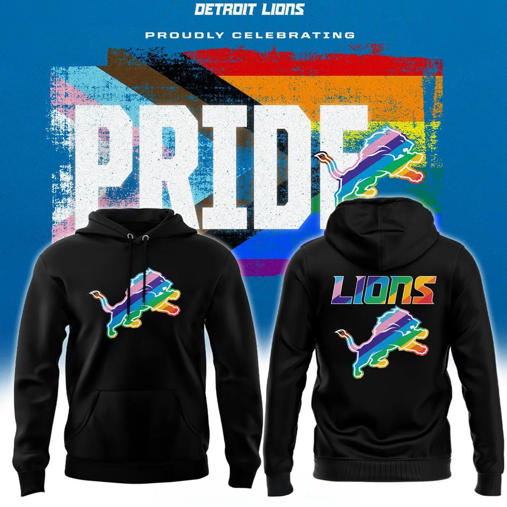2025 Detroit Lions Pride Celebration Edition Hoodie