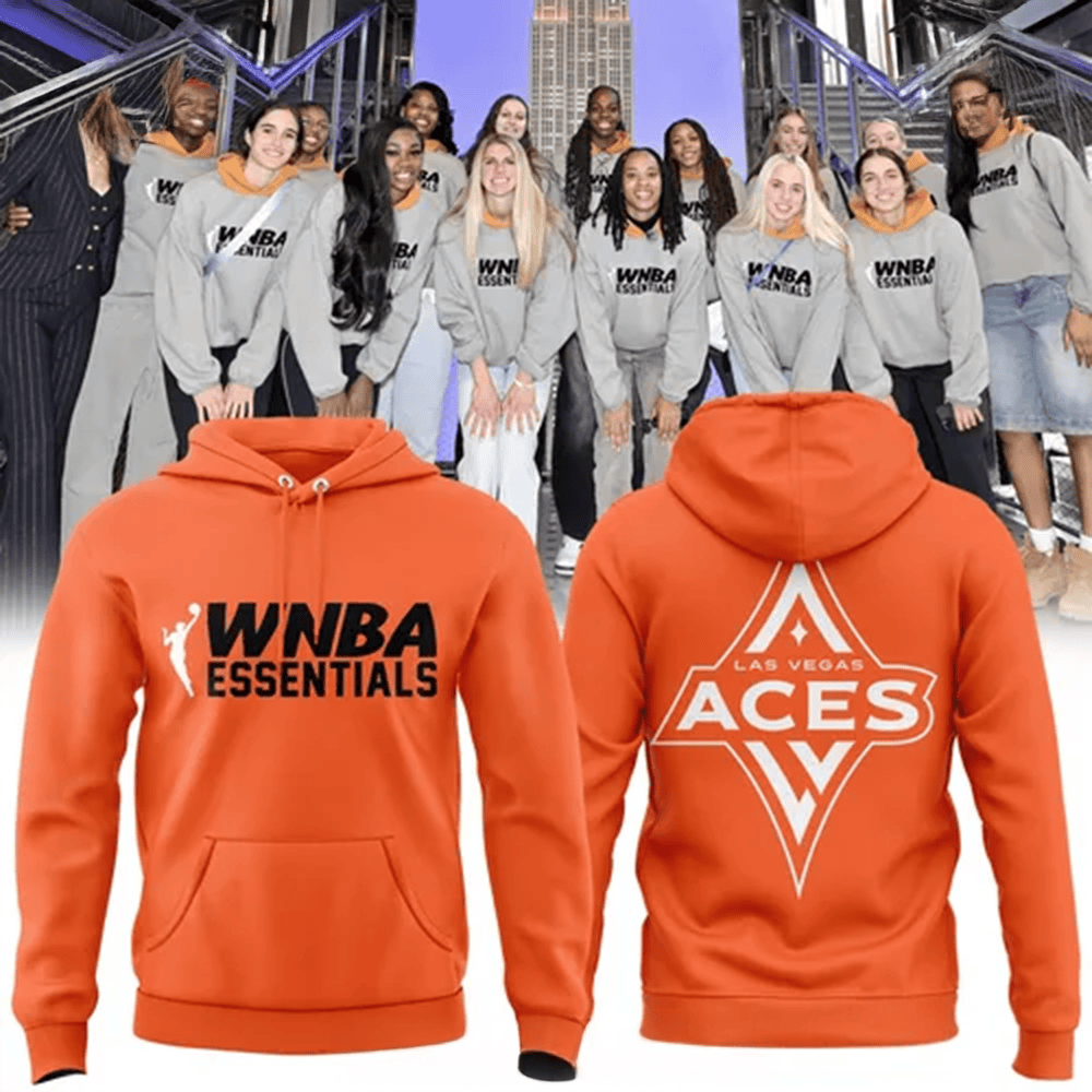 WNBA Las Vegas Aces X Essentials 2025 Orange Hoodie
