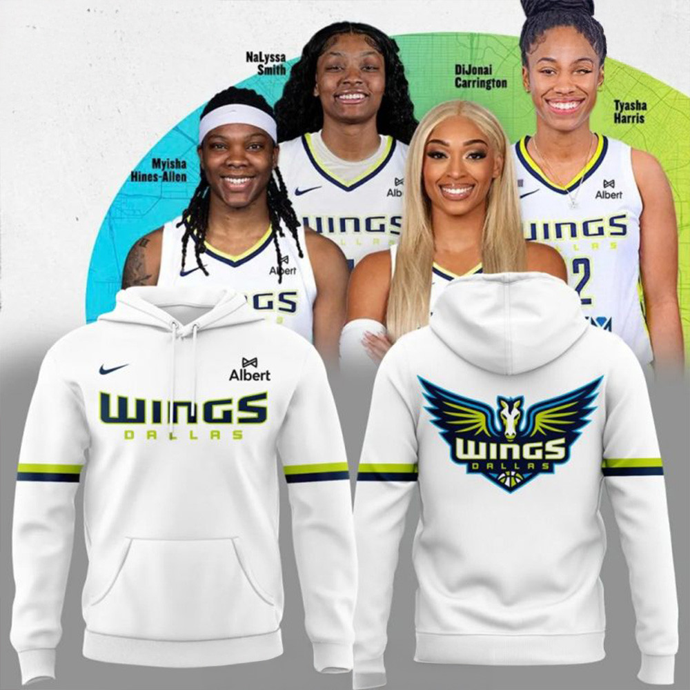 Dallas Wings 2025 WNBA White Team Pride Hoodie