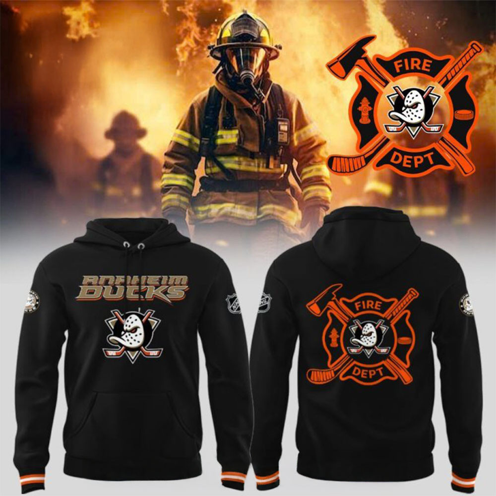 Anaheim Ducks X Firefighter Appreciation Night Hoodie Fathers Day Presents