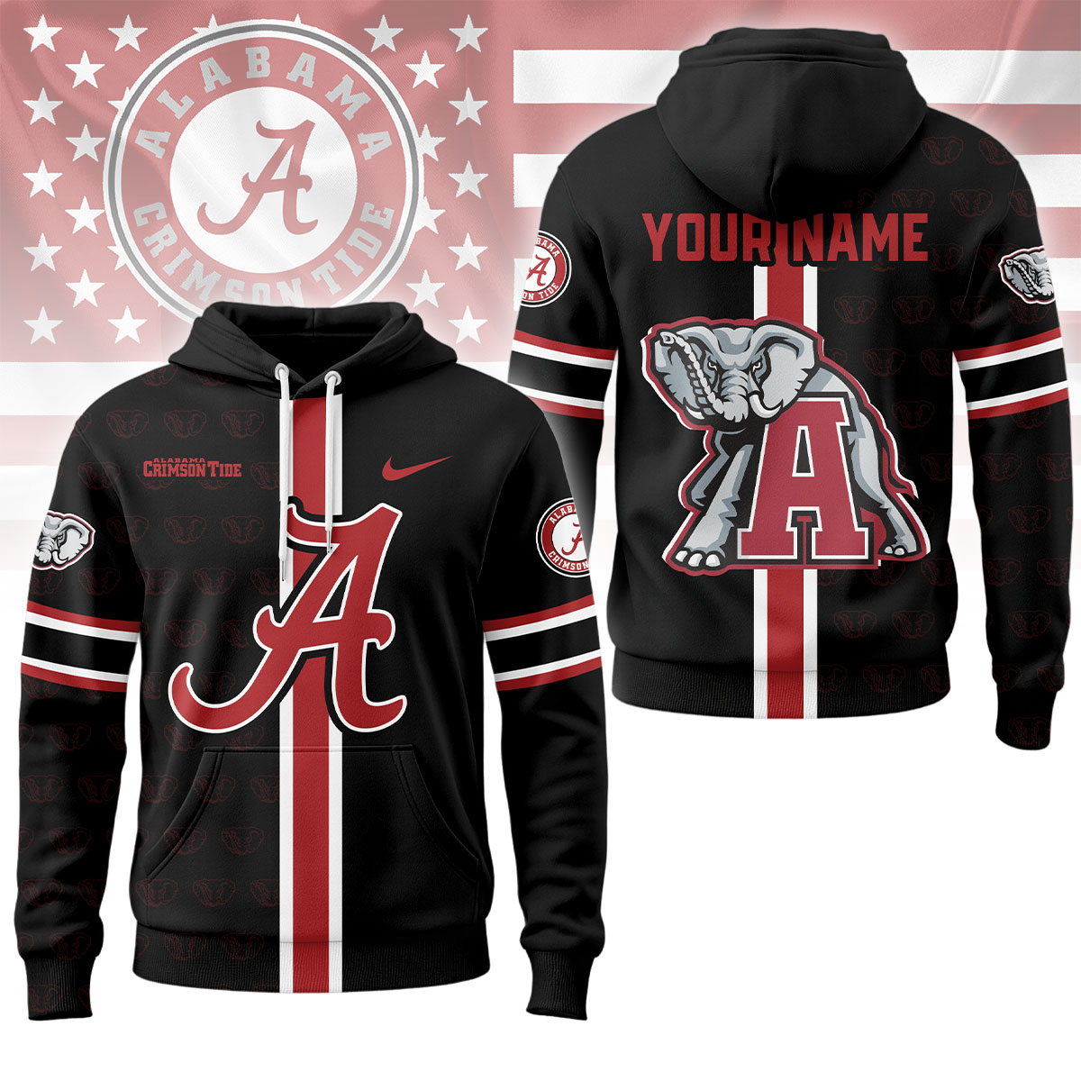 Alabama Crimson Tide NCAA Custom Pride Nation Hoodie