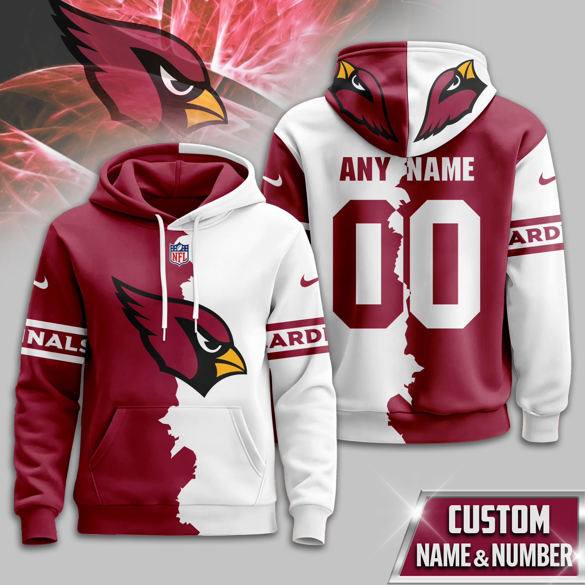 Arizona Cardinals Victory Split Hoodie