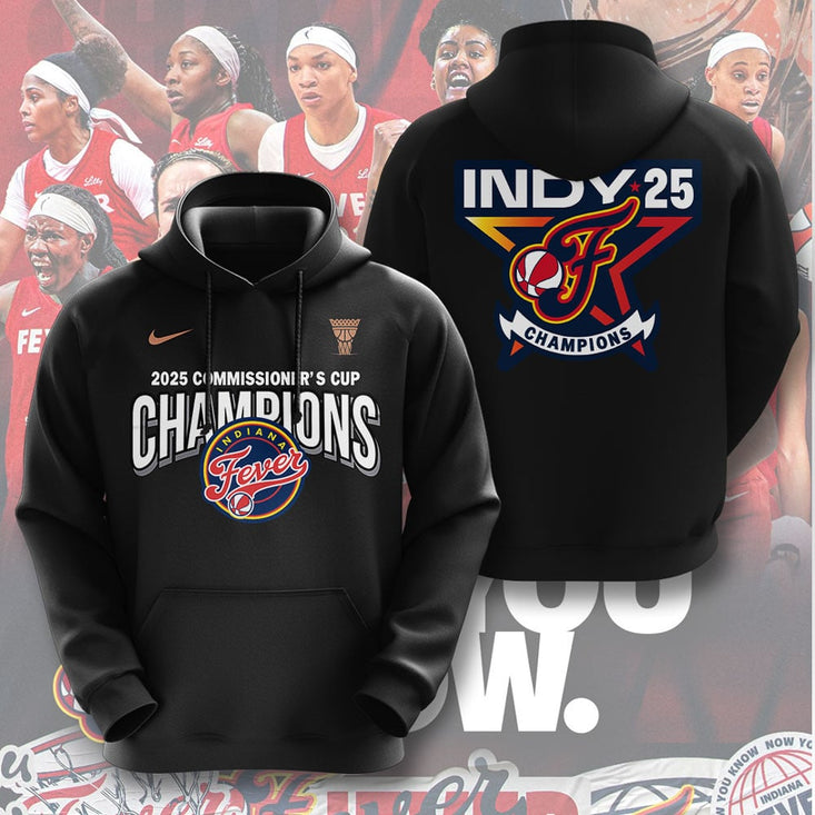 Indiana Fever 2025 WNBA CommissionerS Cup Champions Hoodie