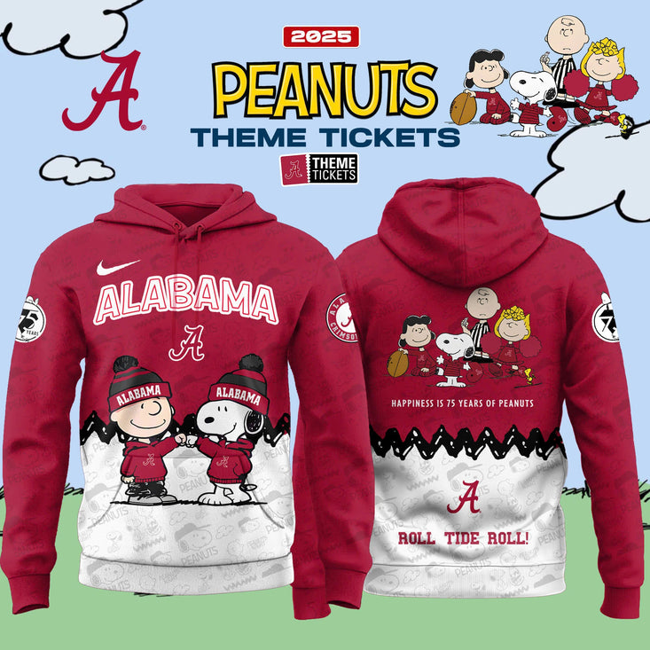 Alabama Crimson Tide X Peanuts 2025 Hoodie
