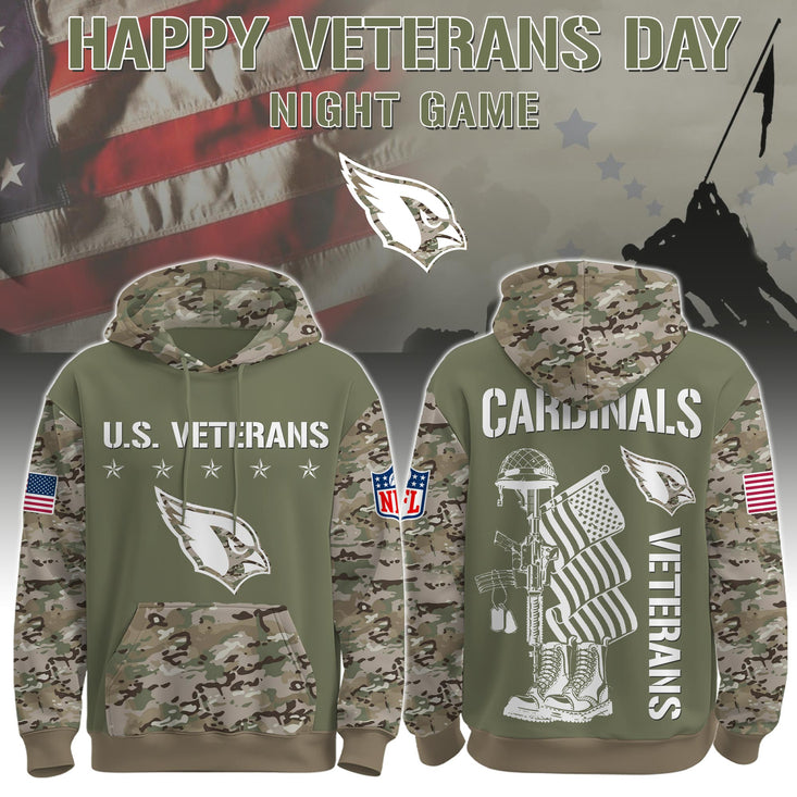 Arizona Cardinals Veteran Day 2025 Hoodie Limited Edions