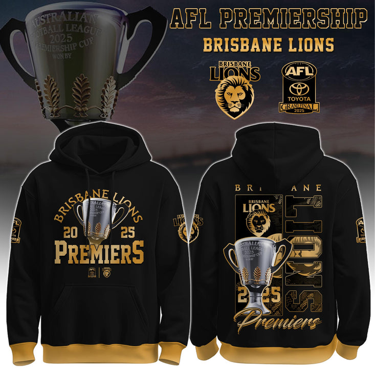 Brisbane Lions Afl 2025 Champions Hoodie