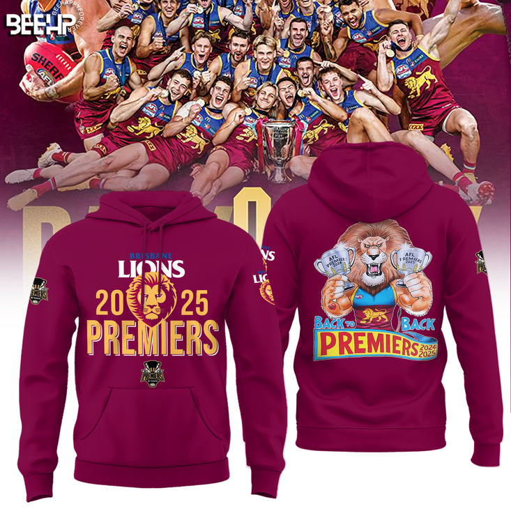 Brisbane Lions 2025 Premiers Hoodie