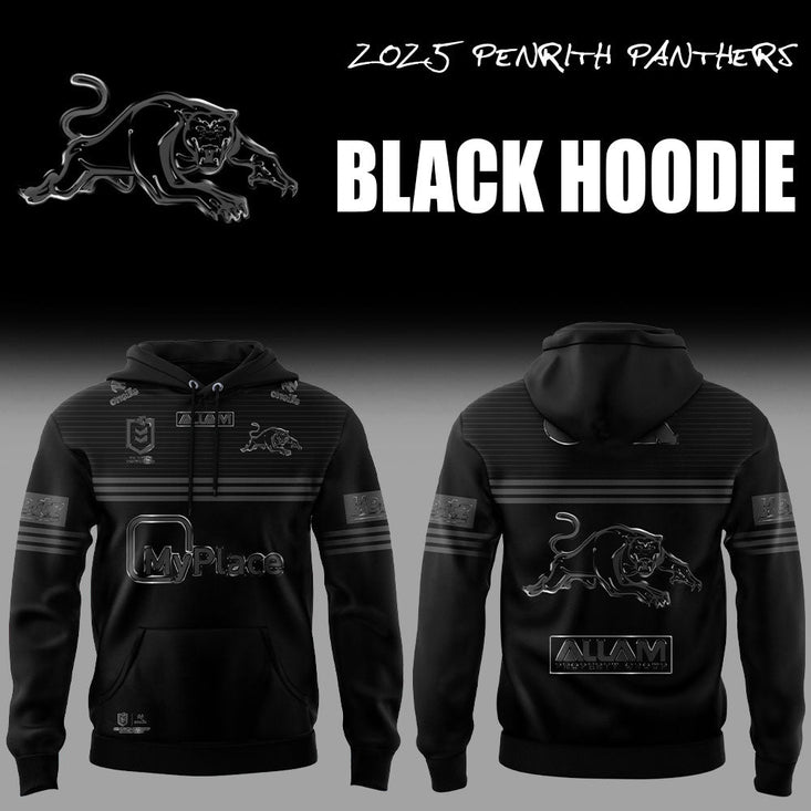 Penrith Panthers Back In Black Hoodie