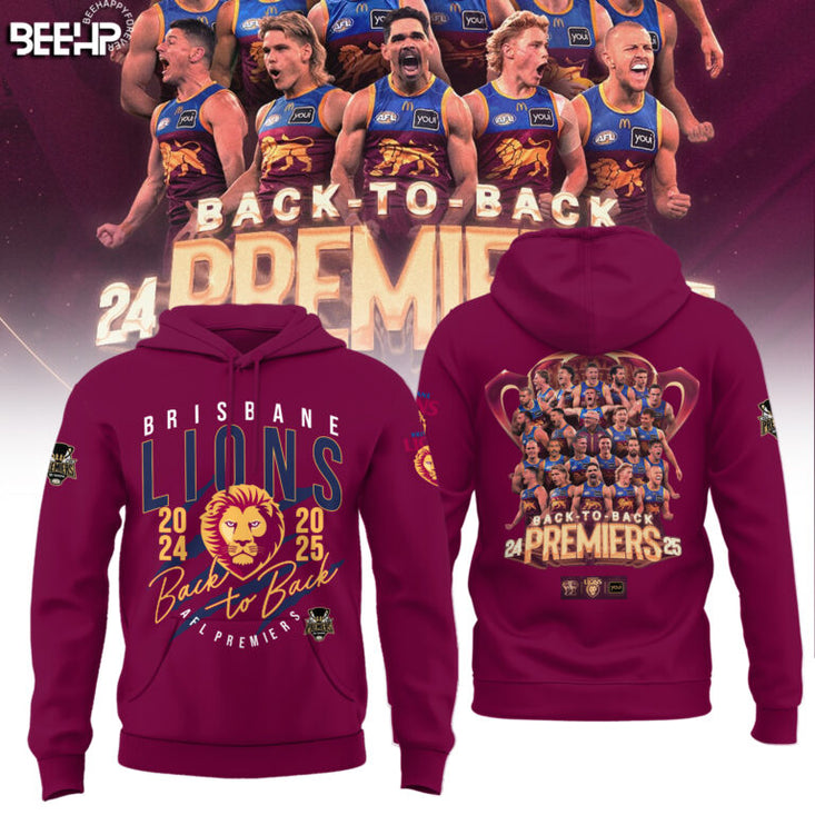 Brisbane Lions 2025 Premiers Hoodie