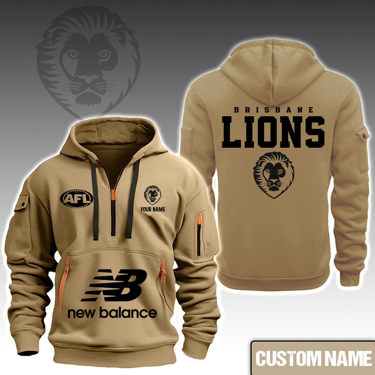 Brisbane Lions Afl New Zip Hoodie Limited Edition