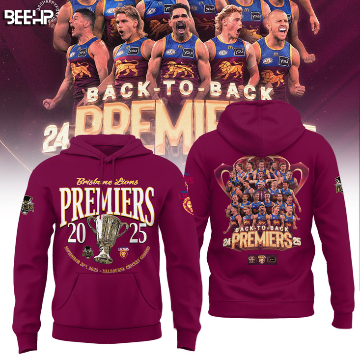 Brisbane Lions 2025 Premiers Hoodie