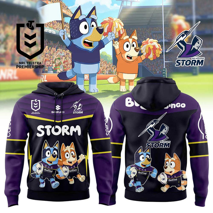 Melbourne Storm Bluey And Bingo Hoodie