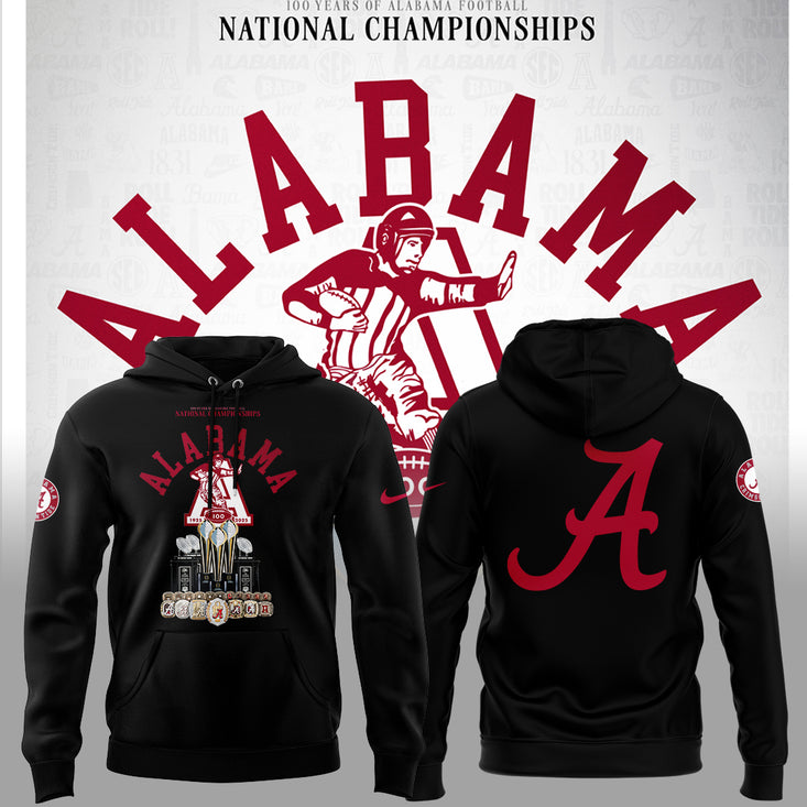 Alabama Fb Celebrating 100 Years Of National Championships Hoodie