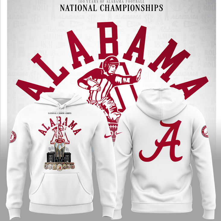 Alabama Fb Celebrating 100 Years Of National Championships Hoodie