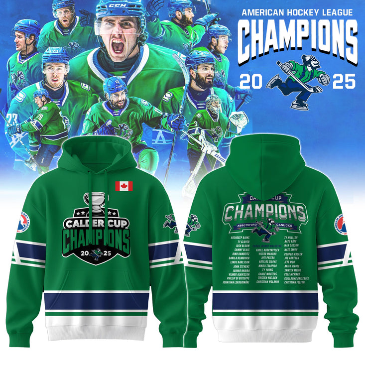 Abbotsford Canucks AHL Champions Cup 2025 Hoodie Limited