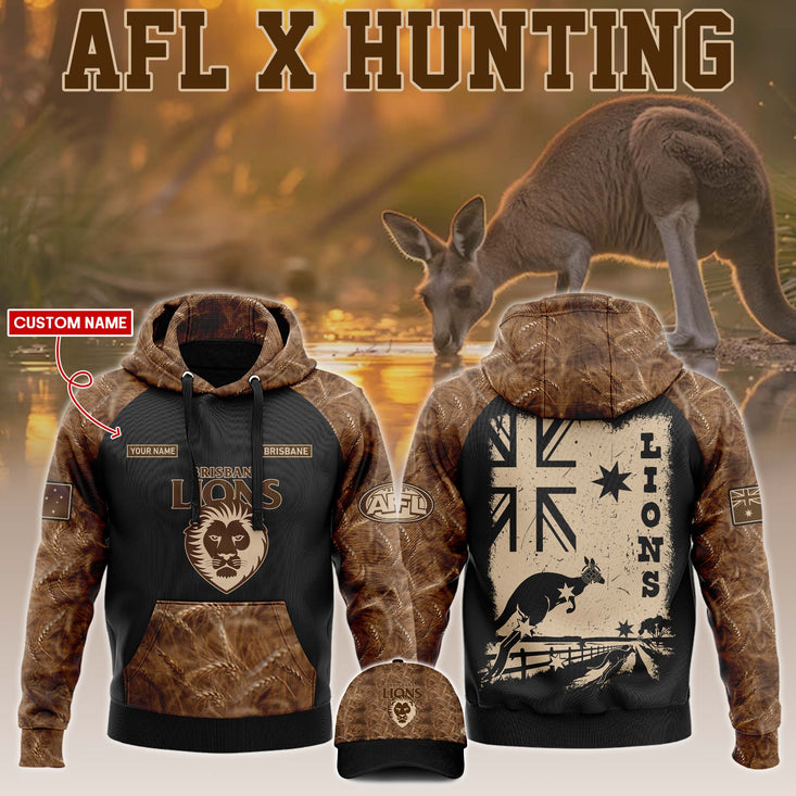 Brisbane Lions Afl X Hunting Personalized Hoodie 2025