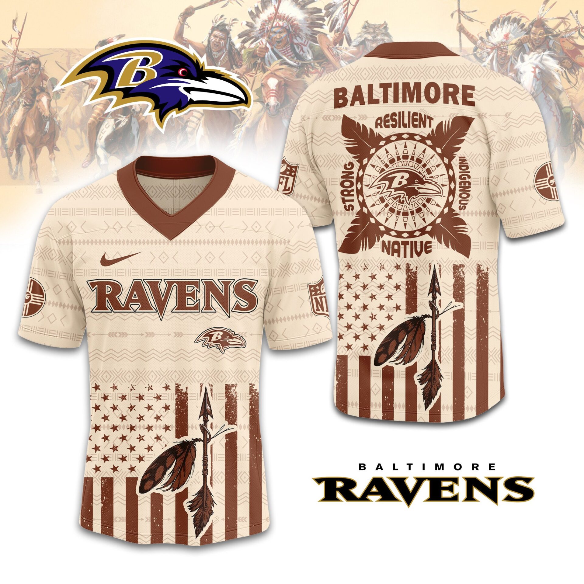 Baltimore Ravens  Premium Native American Jersey
