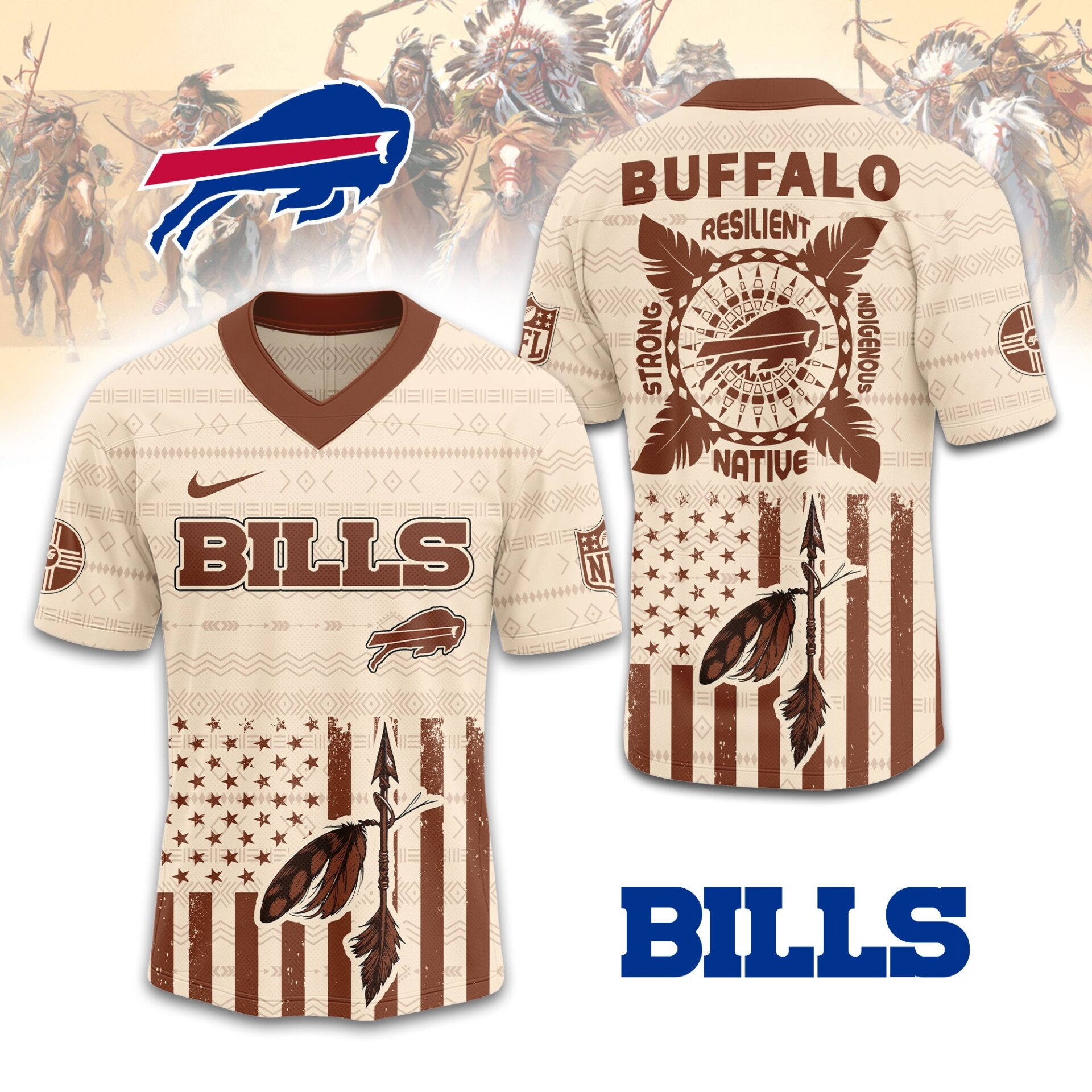 Buffalo Bills  Premium Native American Jersey
