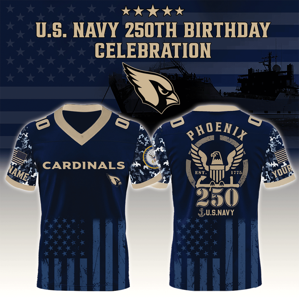 Arizona Cardinals X U.S. Navy 250Th Birthday Jersey For Women