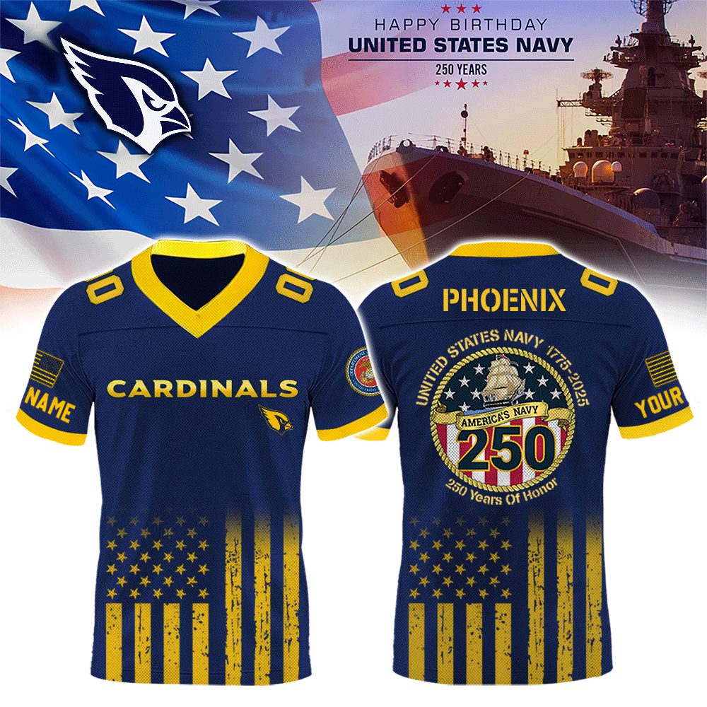 Arizona Cardinals X U.S. Navy 250Th Birthday Jersey