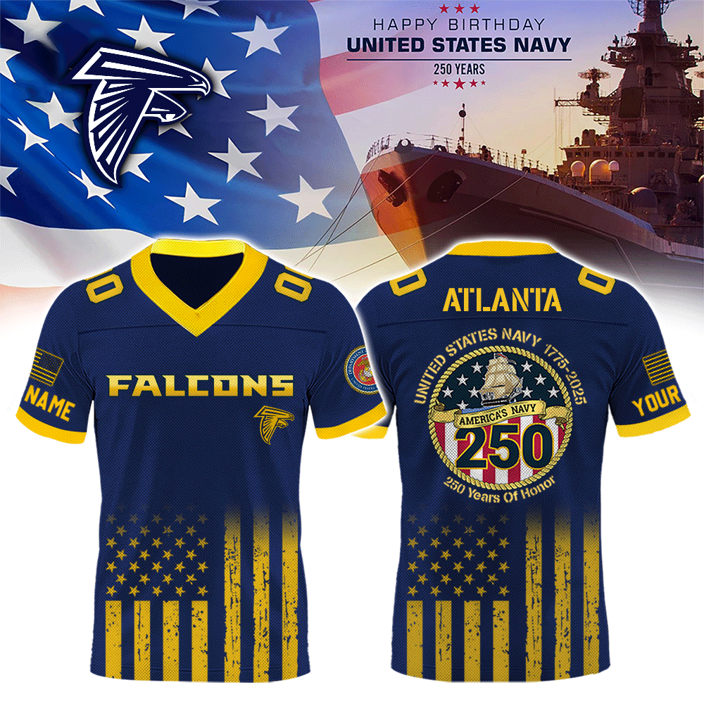 Atlanta Falcons X U.S. Navy 250Th Birthday Jersey