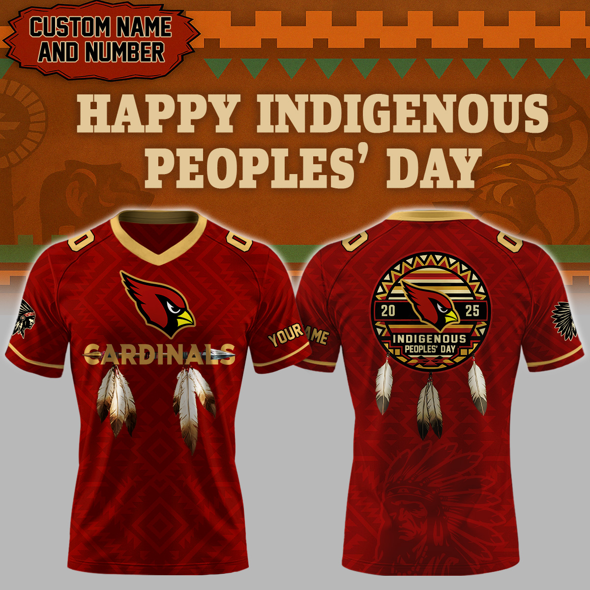 Arizona Cardinals Happy Indigenous Peoples' Day 2025 Jersey