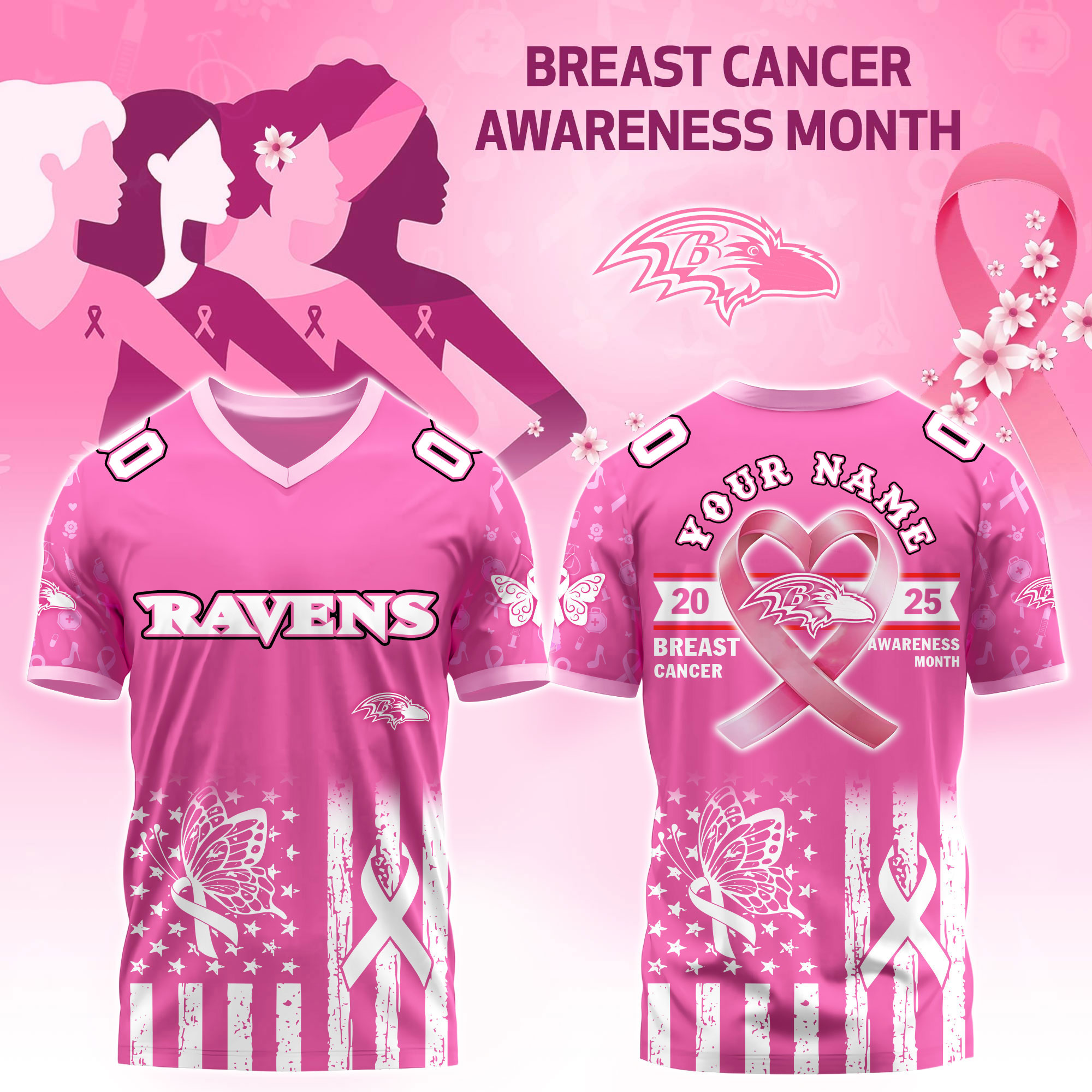 Baltimore Ravens  X Breast Cancer Awareness Month Jersey