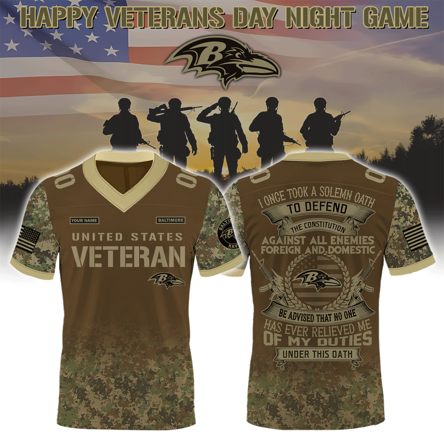 Baltimore Ravens X Salute To Veterans Jersey 2025