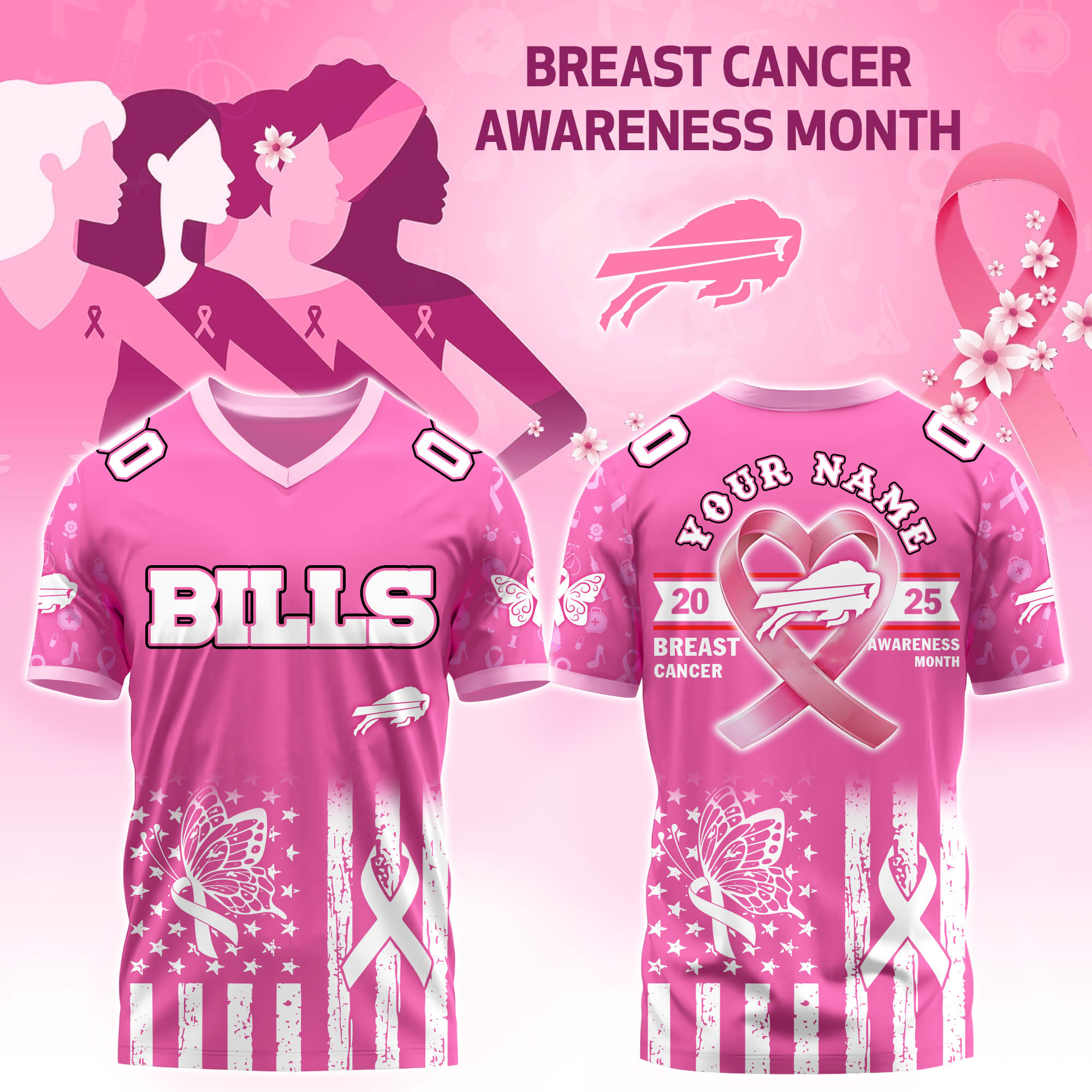 Buffalo Bills  X Breast Cancer Awareness Month Jersey