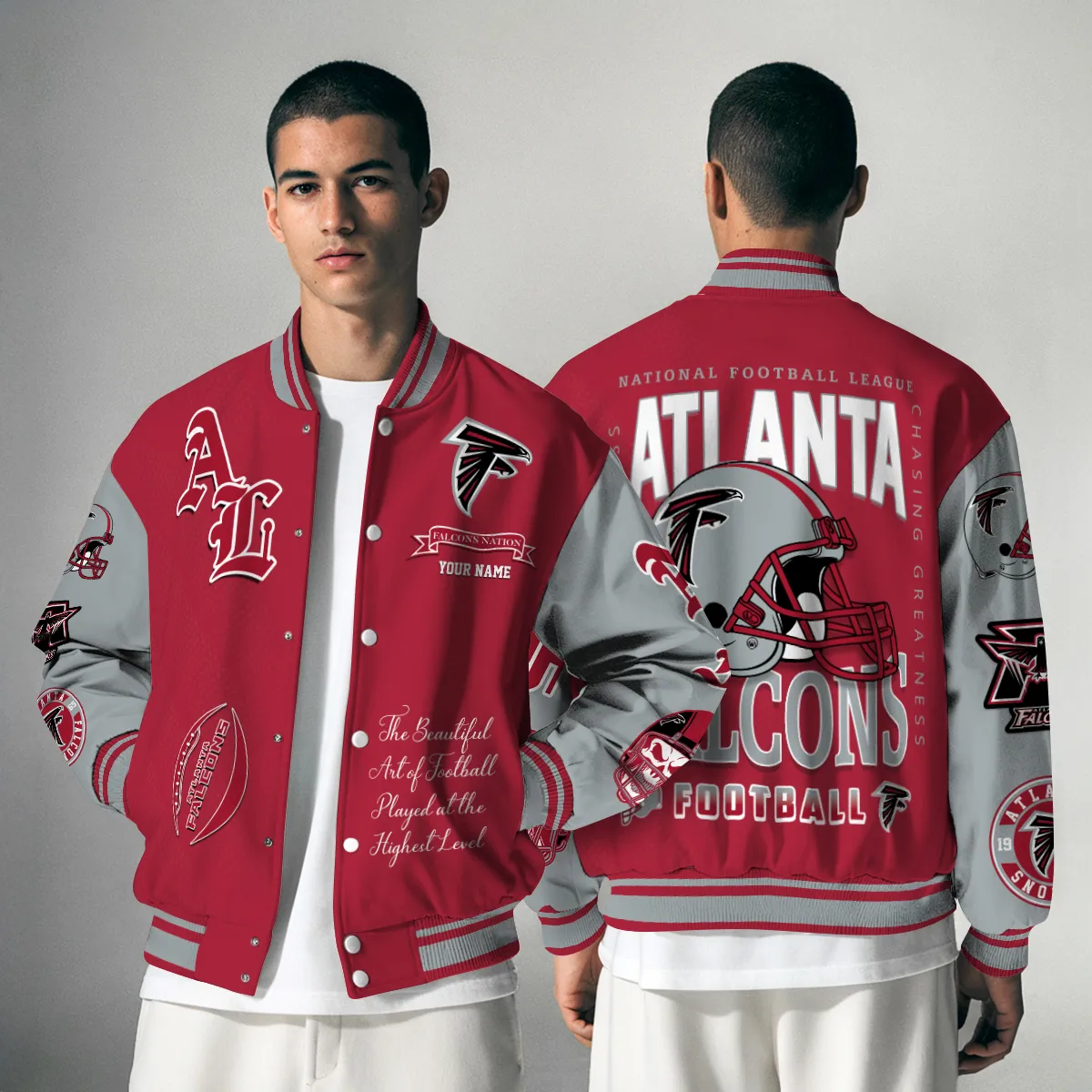 Atlanta Falcons Personalized Varsity Jacket Gift For Men